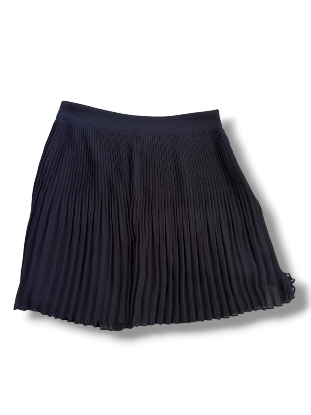 Ann Taylor Navy Knife Pleated Nautical Preppy Skirt Size 4P - Picture 3 of 9